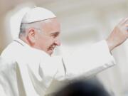 Pope Francis holds an audience April 9 in St. Peter&#039;s Square at the Vatican.