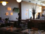 The elegantly simple open interior at Osteria Savio Volpe in Vancouver.