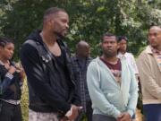 Method Man, from left, Keegan-Michael Key, Jordan Peele and Tiffany Haddish star in in &quot;Keanu.&quot; (Warner Bros.