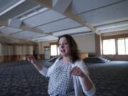 Annette Klinefelter, executive director of Daybreak Youth Services, in a former church that her organization plans to convert into a rehabilitation center for teens in Brush Prairie.