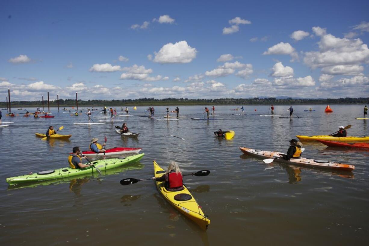 Paddlers flock to Vancouver Lake Regional Park.