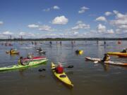 Paddlers flock to Vancouver Lake Regional Park.