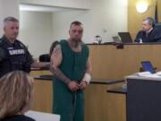 Michael J. Boyd, 42, appears Wednesday in Clark County Superior Court after allegedly assaulting a Washington State Patrol trooper and punching a Vancouver K-9 on Tuesday.