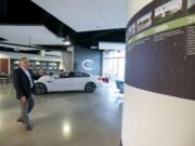 Kuni Auto Group President Greg Goodwin gives a tour of the company headquarters in Vancouver in November.