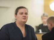 Stacey Wielenbeck of Vancouver makes a first appearance Monday in Clark County Superior Court after allegedly leading multiple law enforcement agencies on a car chase from Portland's Hayden Island that ended in a crash on Northeast Fourth Plain Boulevard on Saturday night.