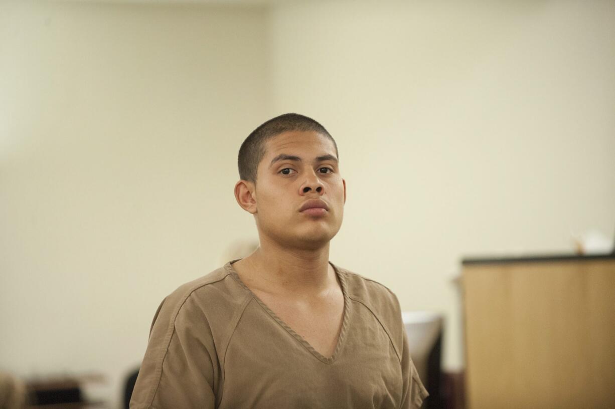 Armando Arciga-Gomez, 17, of Vancouver appears Monday in Clark County Superior Court on suspicion of attempted second-degree murder and unlawful possession of a firearm. Arciga-Gomez is accused of trying to shoot an 18-year-old woman, but was unsuccessful because his firearm malfunctioned.