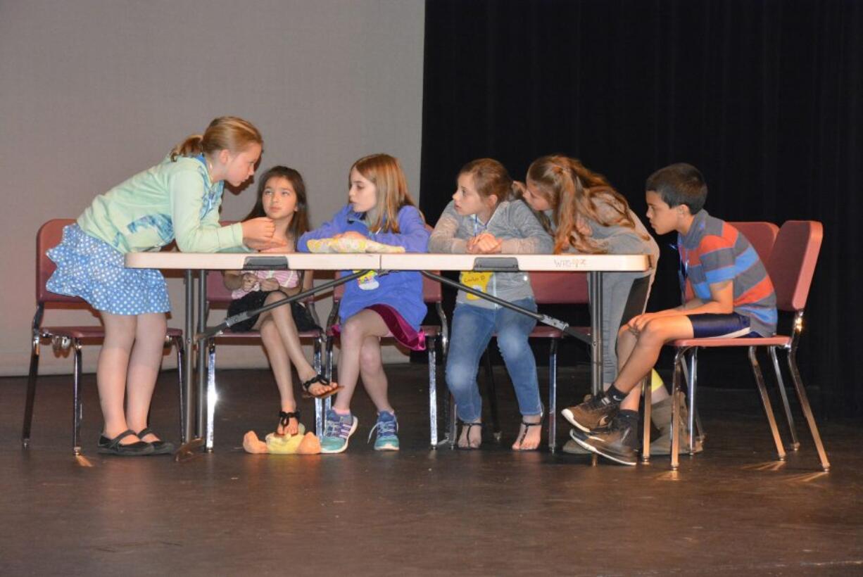 The gold medal-winning team from Washougal School District&#039;s third annual Battle of Books, from left: Sarah Parthemer, Gracie Miller, Claire Zakovics, Lailah Partridge, Brooke McNealy and Ezra Rogers.