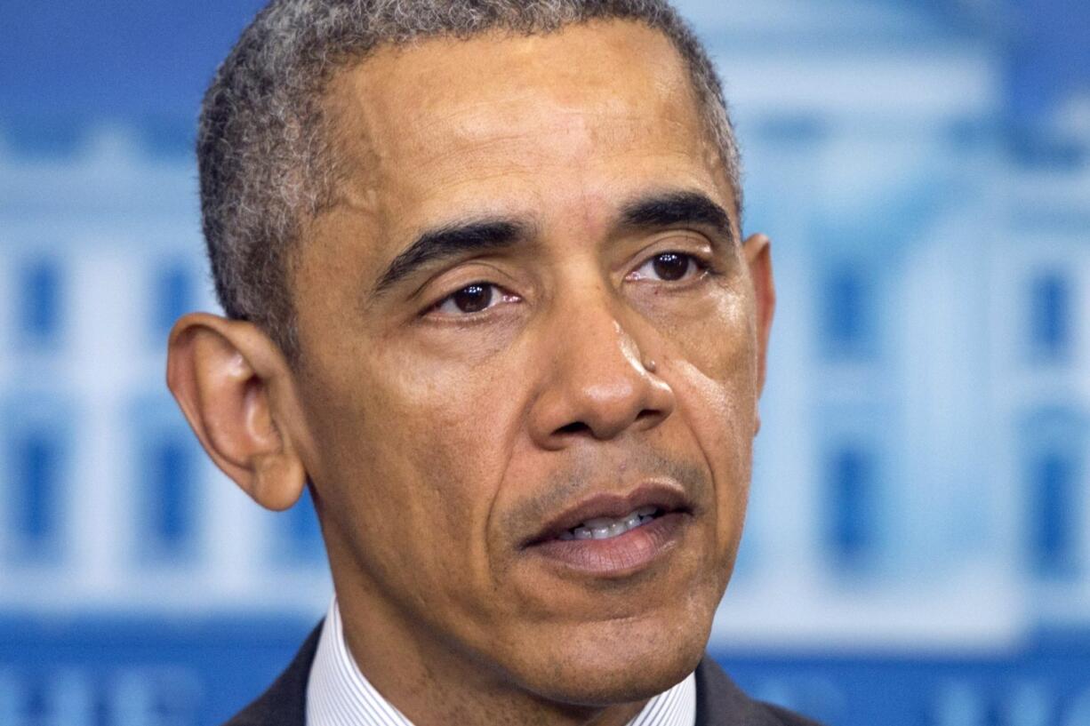 President Barack Obama speaks in the briefing room of the White House in Washington on Tuesday. &quot;Good luck with that,&quot; the president said in response to questions about Donald Trump&#039;s proposal to try to force Mexico to pay for a border wall by targeting billions of dollars in remittances sent by immigrants living in the U.S.