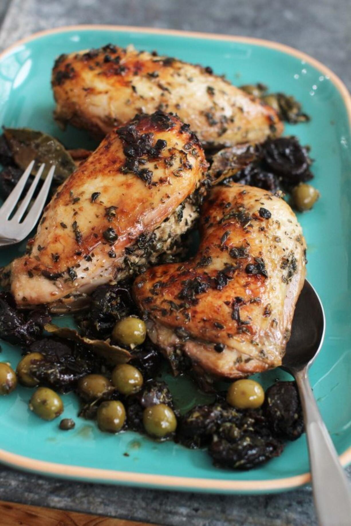 Chicken marbella from Sheila Lukins and Julee Rosso&#039;s &quot;The Silver Palate Cookbook&quot; is foolproof, produces chicken that is unfailingly moist, and can be made ahead.