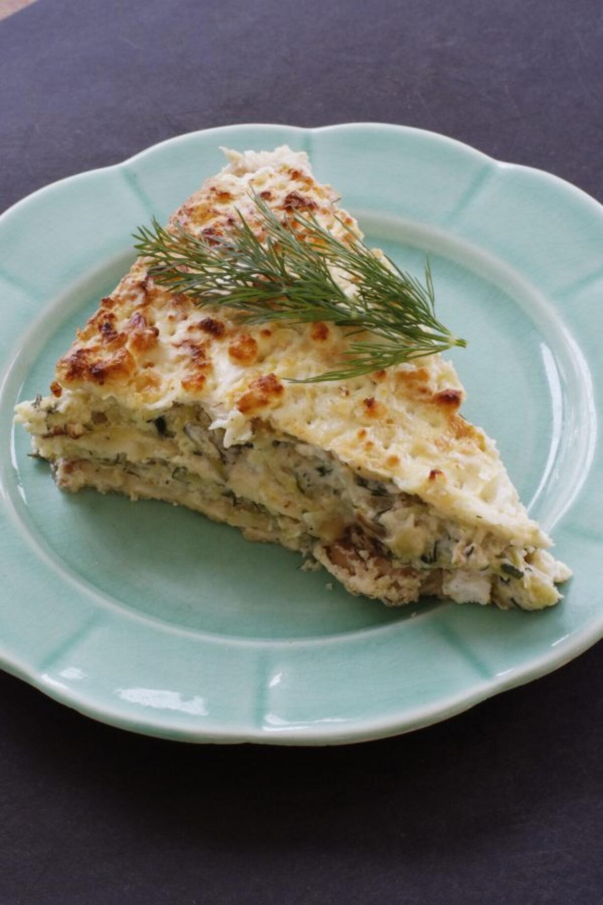 Zucchini Matzo Lasagna uses matzo bread as a delicious substitute for traditional pasta noodles in this rethinking of a classic lasagna. (AP Photo/J.M.