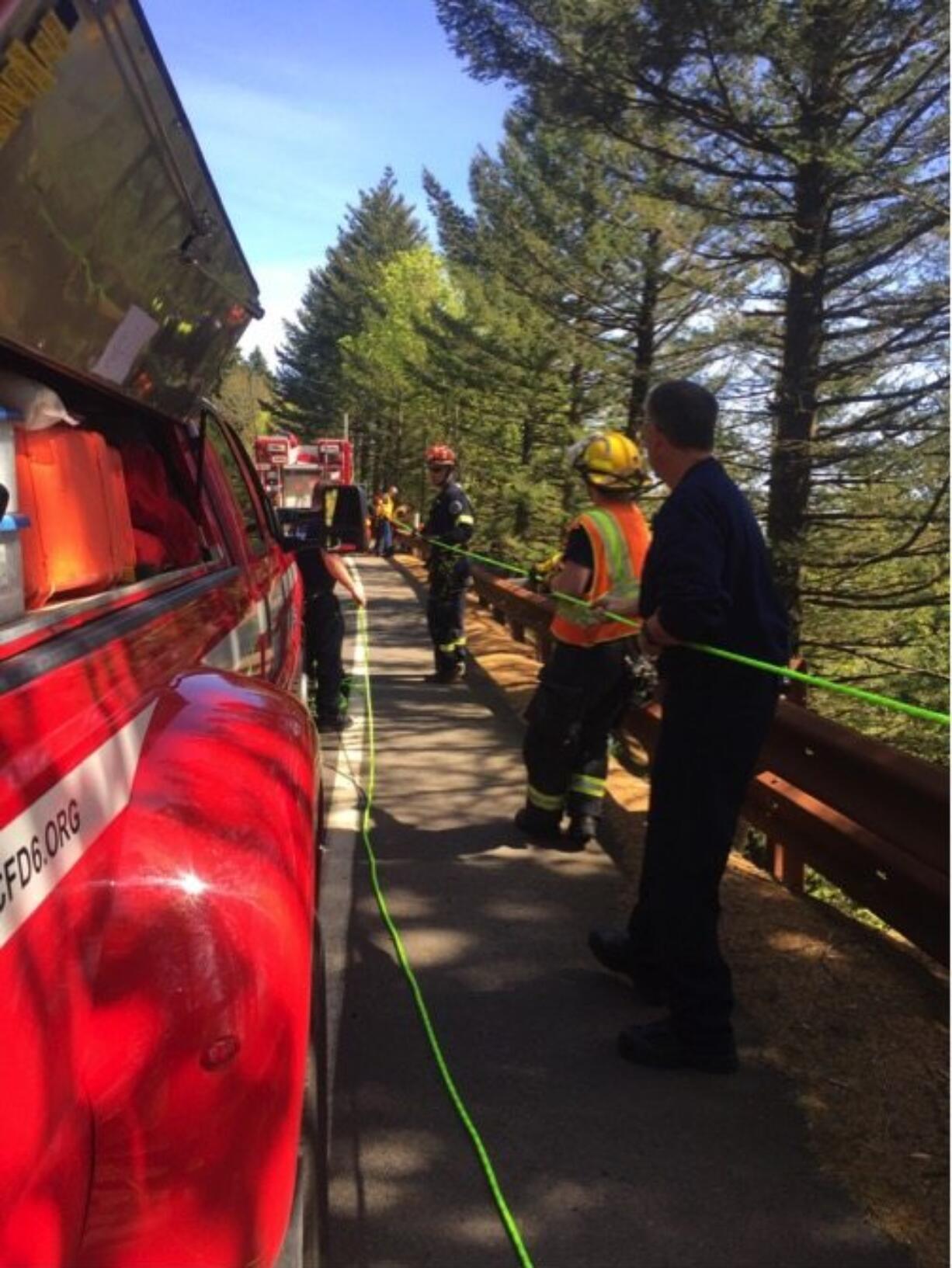 The Skamania County Sheriff’s Office received a 911 on Sunday requesting aid for a rock climber that had fallen on the Ozone climbing route, east of Washougal.