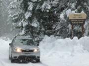 Atkisson Sno-Park is on the east edge of the Gifford Pinchot National Forest, a few miles west of the community of Trout Lake. Waves of warm weather have caused the snowpack to begin melting early, officials say.