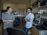 WSUV scientists Nikolay Strigul, left, Jean Liénard and John Harrison, not shown, created a mathematical model to better understand how different forest types will be affected by climate change.