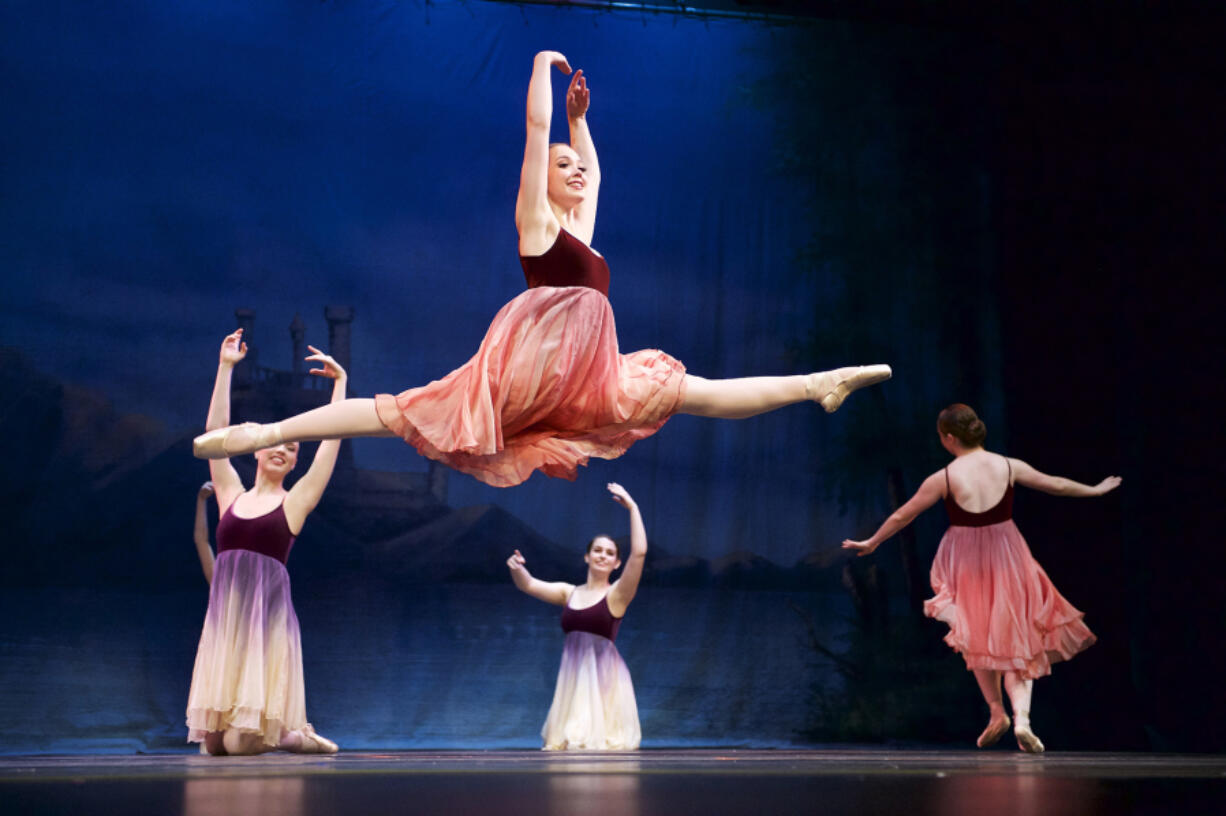 The original choreography of Amara Malcom, seen here taking a gigantic leap, will be featured in today&#039;s showcase at Columbia Dance Center.