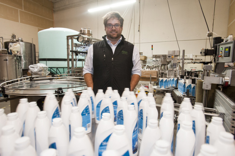 David Humphrey, production manager at Biokleen, at his company's facility in Vancouver.