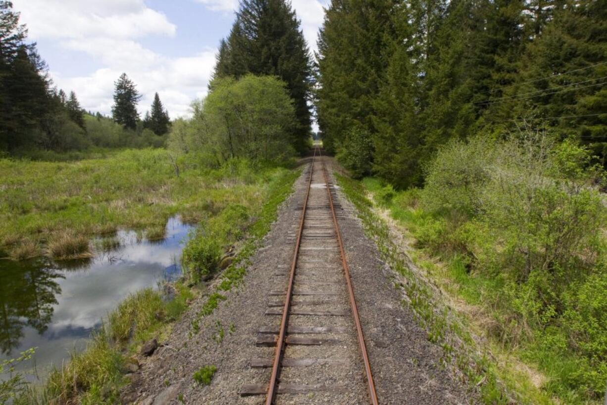 A view from the engine on the Chelatchie Prairie Railroad, based in Yacolt. The 2016 season kicks off with 13-mile round trip rides through the north Clark countryside for Mother's Day weekend.