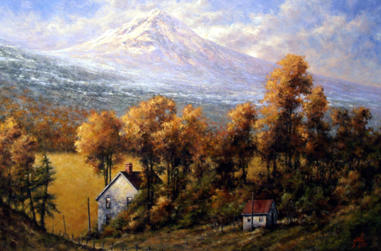 Camas: Jim Gola&#039;s &quot;A Fall Landscape,&quot; which will be auctioned off during the month of June in support of the Second Story Gallery.