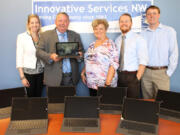 Central Vancouver: Columbia Credit Union awarded Innovative Services NW with a $10,000 grant for laptops.