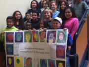 Landover-Sharmel: Endeavour Elementary School students and their self-portraits, which will head to Joyo, Japan, to be on display as part of the Sister City Art Exchange.