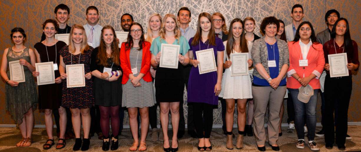 Esther Short: The 21 recipients of $84,000 in scholarship money from the Vancouver Rotary Foundation.