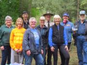 Battle Ground: Judy Smith, from left, Nancy Rust, Ryan Ojerio, Barbara Thomas, Claire Fisher, Chris Guidotti, Ruth Colonnello, Leith Dist and Ted Klump at Battle Ground Lake state park.