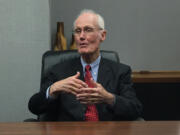 Former U.S. Sen. Slade Gorton, R-Wash., talks with The Columbian&#039;s editorial board on Tuesday.