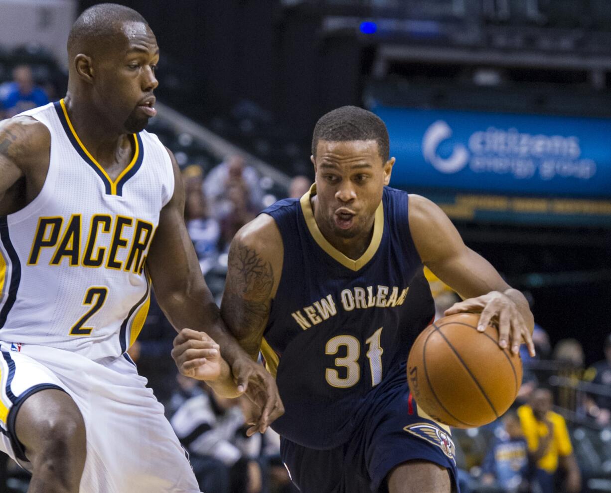 Police say New Orleans Pelicans' Bryce Dejean-Jones (31) was fatally shot and died on Saturday, May 28, 2016, after breaking down the door to a Dallas apartment.