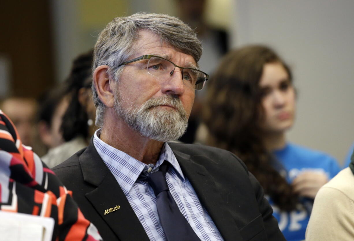 Washington State School Superintendent Randy Dorn listens during testimony on two proposed fixes to the state&#039;s charter school system in Olympia in January.