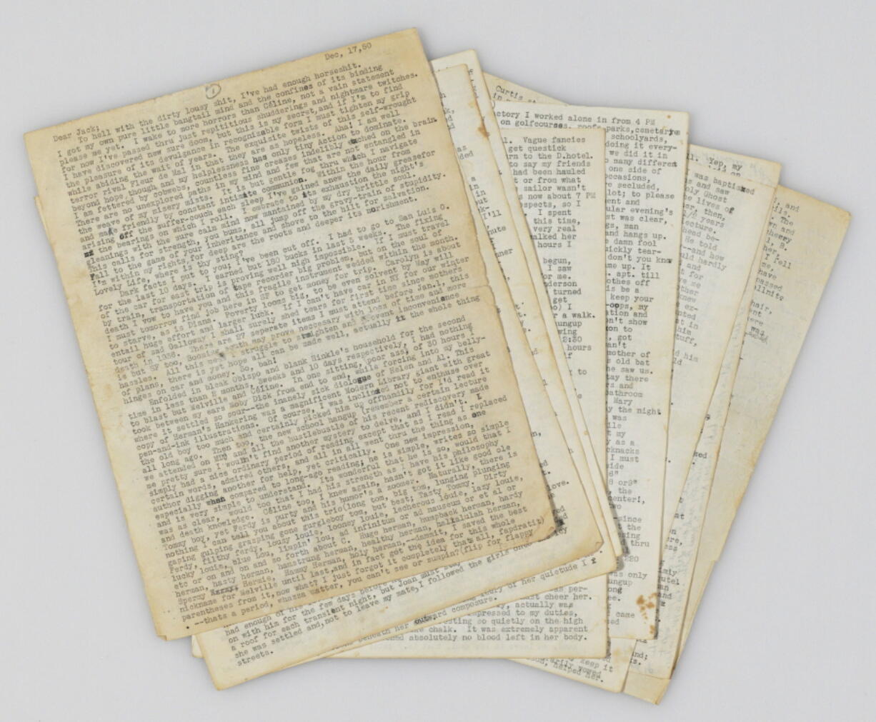 Neal Cassady&#039;s December 1950 &quot;Joan Anderson Letter&quot; to Jack Kerouac, the letter that inspired Kerouac&#039;s spontaneous style in &quot;On the Road,&quot; is heading to auction June 16.