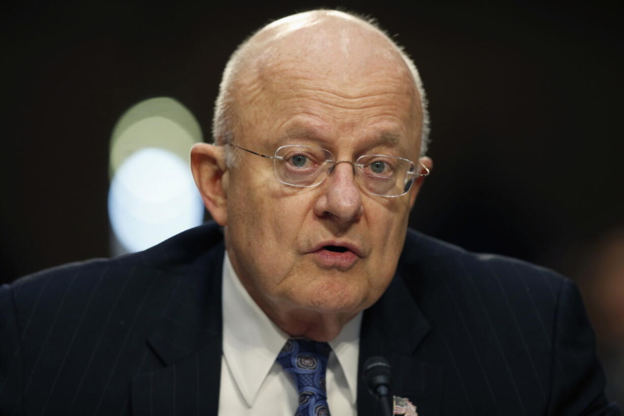 FILE - In this Feb. 9, 2016 file photo, Director of the National Intelligence James Clapper speaks on Capitol Hill in Washington. Clapper said Wednesday,May 18, 2016, that the U.S. has already seen evidence that cyber hackers, possibly working for foreign governments, are snooping on the presidential candidates, and government officials are working with them to tighten security as they expect the problem to grow as the campaigns intensify.