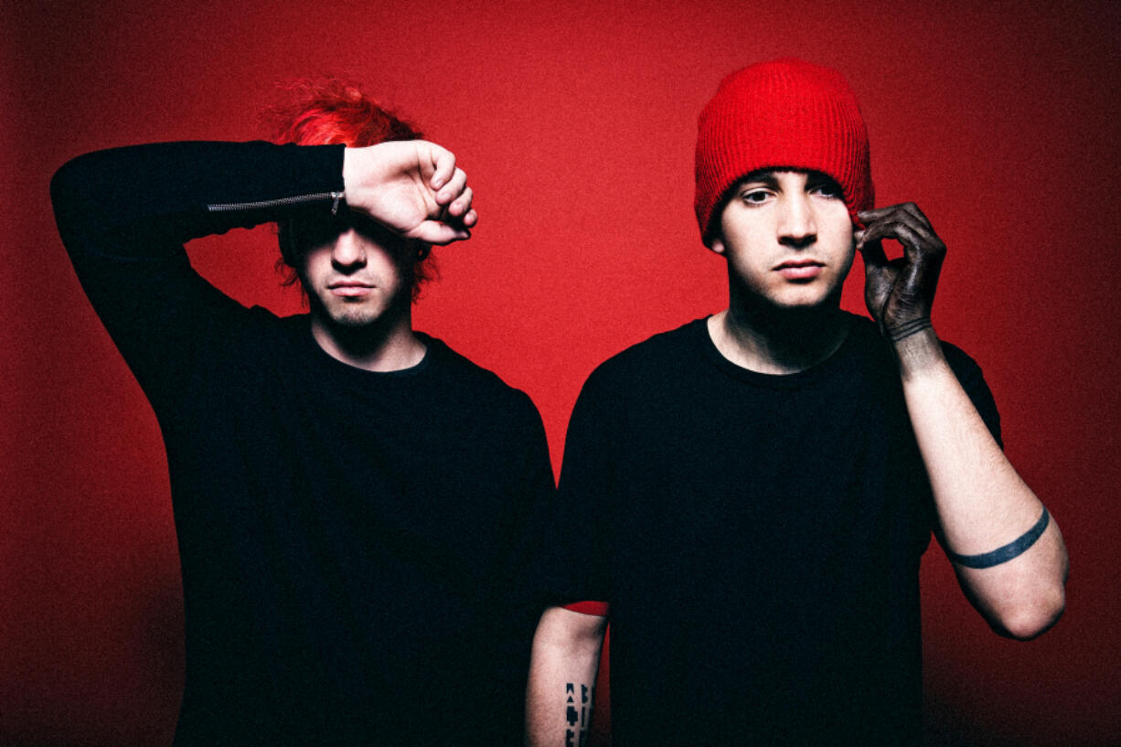 Music duo Twenty One Pilots (Josh Dun and Tyler Joseph) is known for genre-blending music and strikingly visual shows.