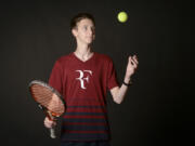 All-Region boys tennis player, Andrew Kabacy, of Skyview High School, as seen at The Columbian Wednesday, June 8, 2016.