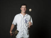 Alex McGarry of Columbia River, the All-Region baseball player of the year, is pictured in The Columbian's photo studio Monday afternoon, June 6, 2016.