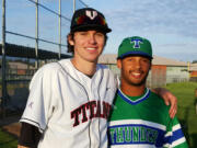 Paul Valencia/The Columbian 
 Mountain View senior Preston Jones, right, and Union senior Brady Whalen have already signed to play college ball.