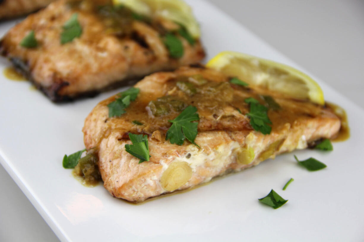 Pineapple Juice Marinated Salmon (Melissa d&#039;Arabian/Associated Press)