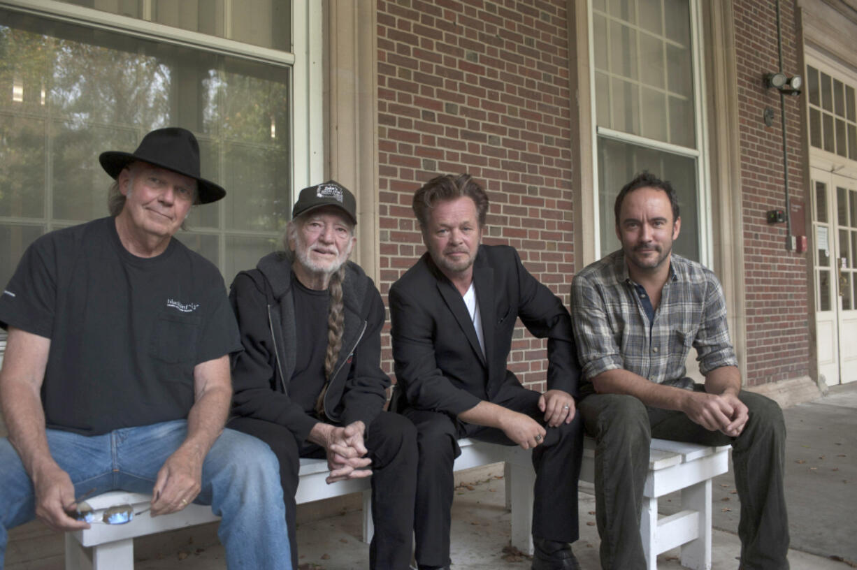 Farm Aid board members are Neil Young, from left, Willie Nelson, John Mellencamp and Dave Matthews.