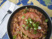 Creamy jambalaya is served June 10 at Miss Nola&#039;s Cafe in Camas.