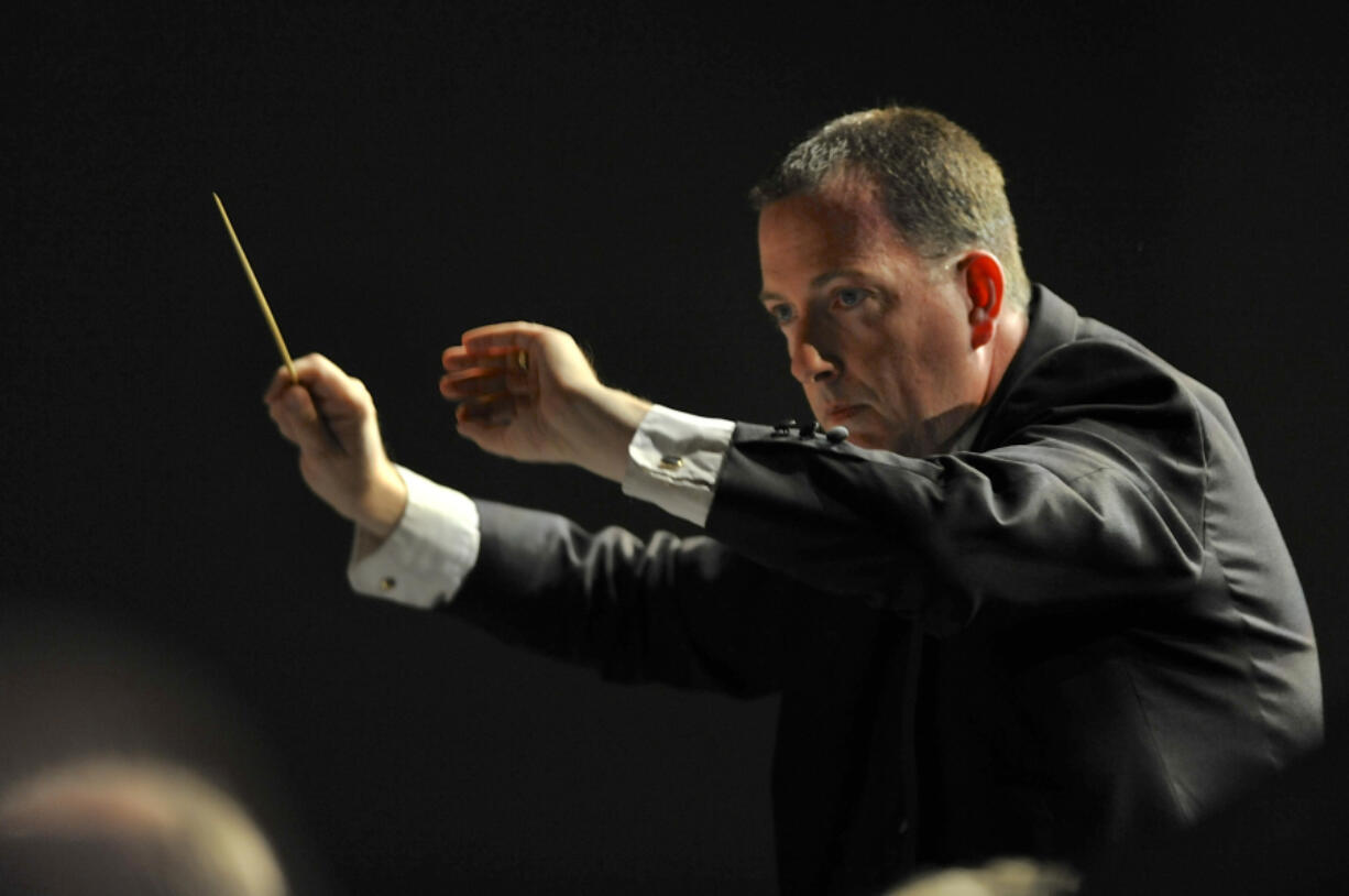 Patrick Murphy conducts the Southwest Washington Wind Symphony at Union High School on May 15. The Vancouver resident conducted the symphony in a &quot;Russian Masters Revealed&quot; concert in October.