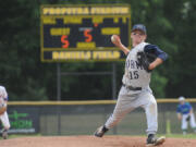 Mitchell Smith of Skyview pitches as he participates in the Southwest Washington Baseball All-Star series for high school baseball players.