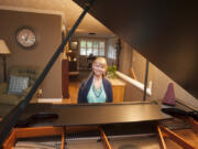 Pianist Colleen Adent at her Vancouver home: “The ability to flex and roll has always been a part of me.