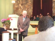 Photos courtesy Jim Selby
President Jimmy Carter teaches Sunday School at the Marantha Baptist Church in Plains, Ga., on March 6.