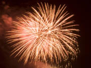 Fireworks fly at Cottonwood Beach in Washougal on July 4, 2009.