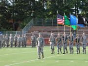 Battle Ground: Battle Ground Public Schools&#039; Air Force Junior Reserve Officer Training Corps at their annual Pass in Review ceremony.