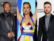 This combination of 2011, 2015 and 2016 photos shows will.i.am, Katy Perry and Justin Timberlake. A study published Monday, June 6, 2016 in the journal Pediatrics shows that 20 of the hottest teen-music heartthrobs have done TV ads or other promotions for products nutritionists consider unhealthy. The list includes Timberlake ads for Chili&#039;s, McDonald&#039;s and Pepsi; will.i.am ads for Coca-Cola, Doritos, Dr. Pepper and Pepsi; and a Perry endorsement for Popchips.