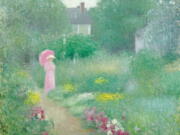 This undated photo provided by the New York Botanical Garden shows Edmund William Greacen&#039;s painting &quot;In Miss Florence&#039;s Garden.&quot; The painting is part of an exhibit at the Botanical Garden titled &quot;Impressionism: American Gardens on Canvas,&quot; and runs through Sept. 11, 2016.