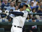 Seattle Mariners' Ketel Marte singles in the third inning of a baseball game against the Cleveland Indians, Monday, June 6, 2016, in Seattle. (AP Photo/Ted S.