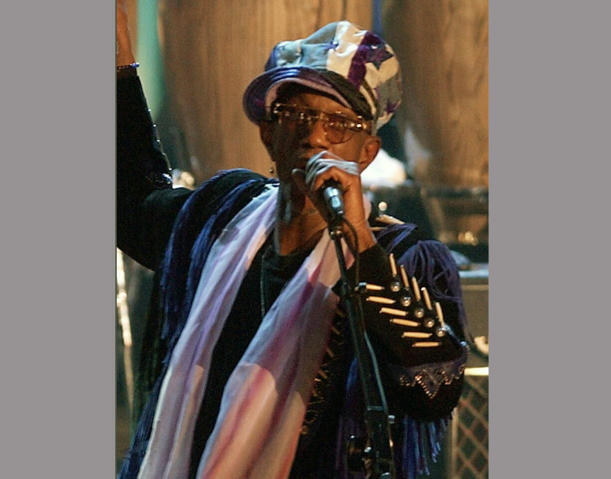 Bernie Worrell speaks March 18, 2002, at the Rock and Roll Hall of Fame ceremony in New York. Worrell died Friday at his home in Everson.