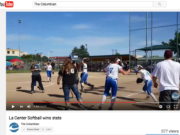 Screen grab of video from La Center's state championship win over Montesano in 1A softball