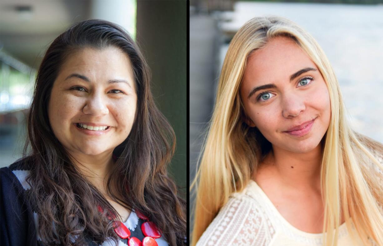 Felisciana Peralta, left, Val Joshua Racial Justice Award and Astrid DuBois, Val Joshua Youth Social Justice Award & Scholarship