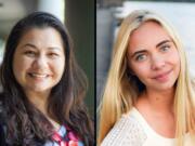 Felisciana Peralta, left, Val Joshua Racial Justice Award and Astrid DuBois, Val Joshua Youth Social Justice Award & Scholarship